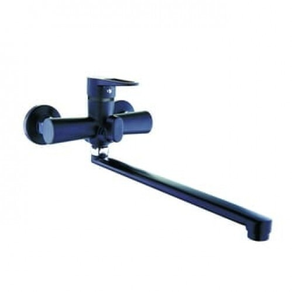 PUD7-A045YB см-ль для ванны (черный) с плоским пол. изливом, встр. переключение