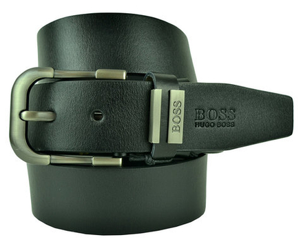 Ремень мужской чёрный Hugo Boss (копия) 40brend-KZ-007