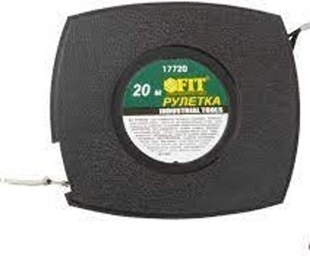 Рулетка,черный закрытый пластиковый корпус,стальная лента 20м 17720