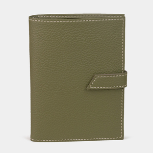 Обложка для паспорта и автодокументов из натуральной кожи теленка, зеленого цвета