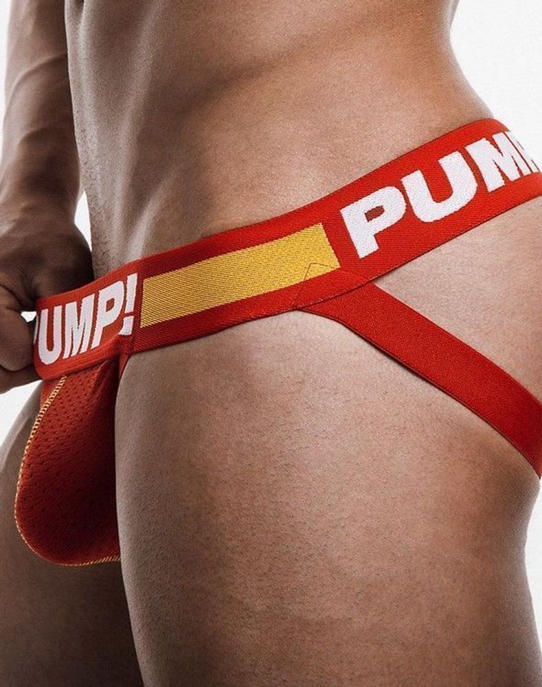 Мужские трусы джоки красные Pump Red Jock 115