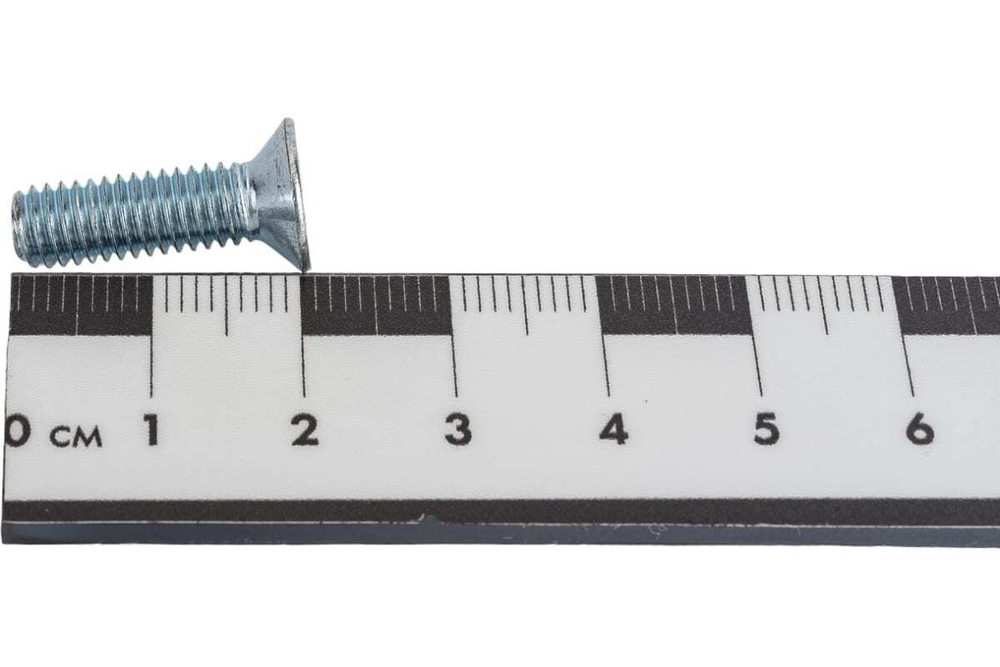 ВИНТ СТРОЙБАТ С ПОТАЙНОЙ ГОЛОВКОЙ ОЦИНК DIN 965 М 6Х20 10ШТ