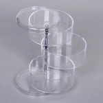 Органайзер для хранения «МАРЦИПАН», прозрачный, три отделения, 10.5*13см (упаковка коробка)