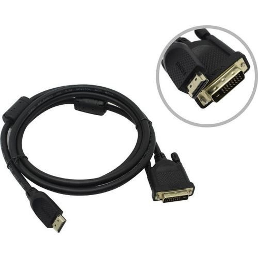 VCOM CG484GD-1.8M Кабель HDMI AM/DVI(24+1)M, 1.8м, CU, 1080P@60Hz, 2F, VCOM  &lt;CG484G-1.8M&gt; [4895182204867]