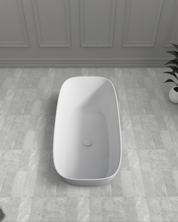 Ванна из искусственного камня ABBER Stein AS9612-1.7 белая матовая  170x72 см