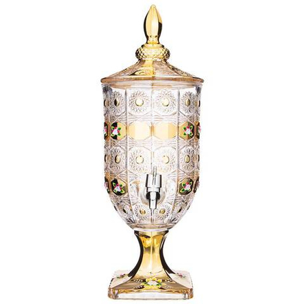 ДИСПЕНСЕР ДЛЯ НАПИТКОВ "ЛИМОНАДНИЦА LEFARD GOLD GLASS" 2,6 Л. 16*16 СМ. ВЫСОТА=44,5 СМ. (КОР=2ШТ.)