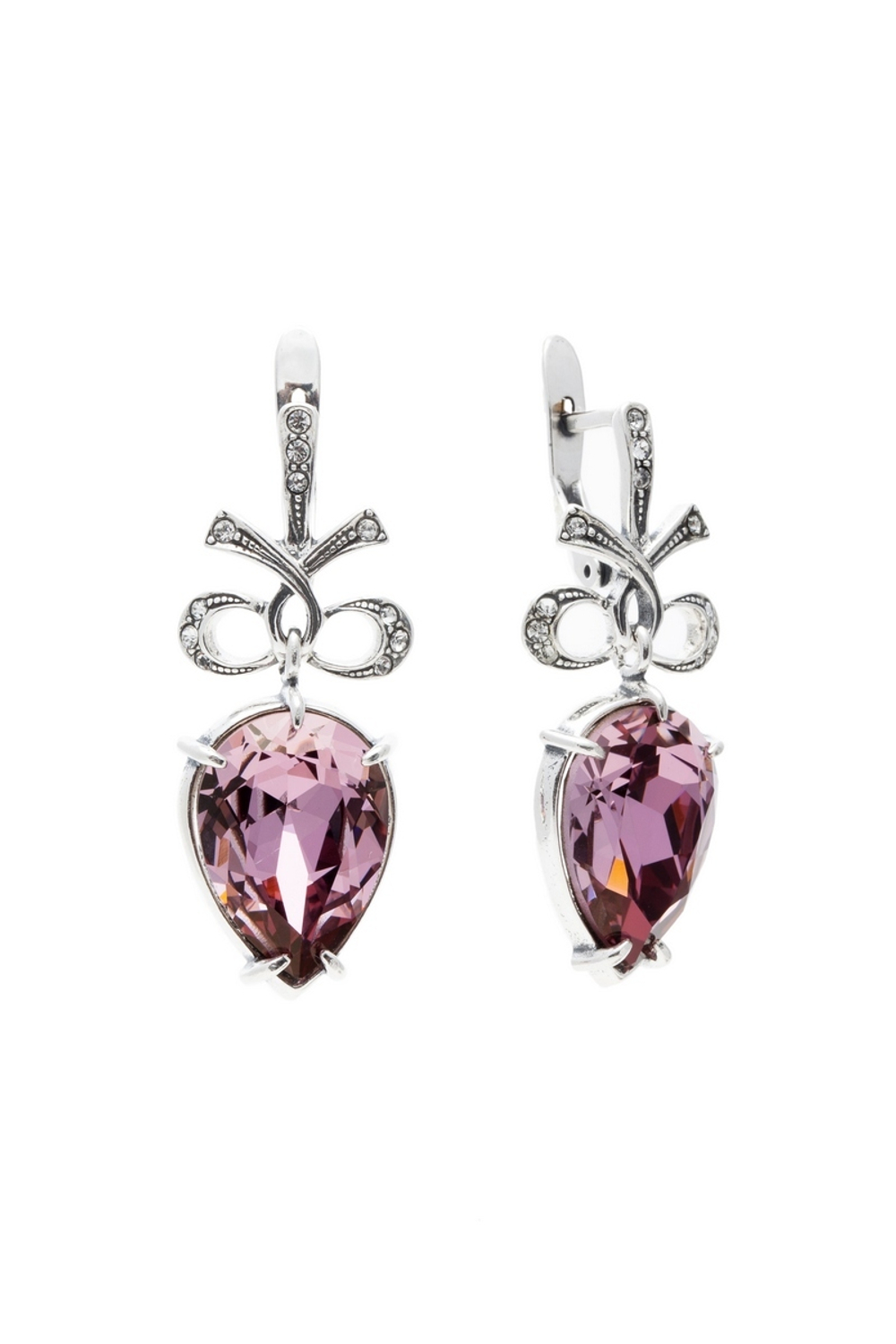 "Миндаль" серьги в серебряном покрытии из коллекции "Kaleidoscope" от Jenavi  с английским замком