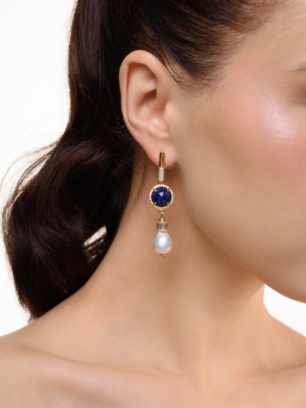 Серьги "Blue charm" Gold