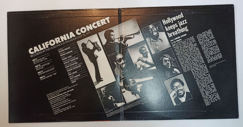 Винтажная виниловая пластинка LP California Concert The Hollywood Palladium 2LP (Japan 1972)