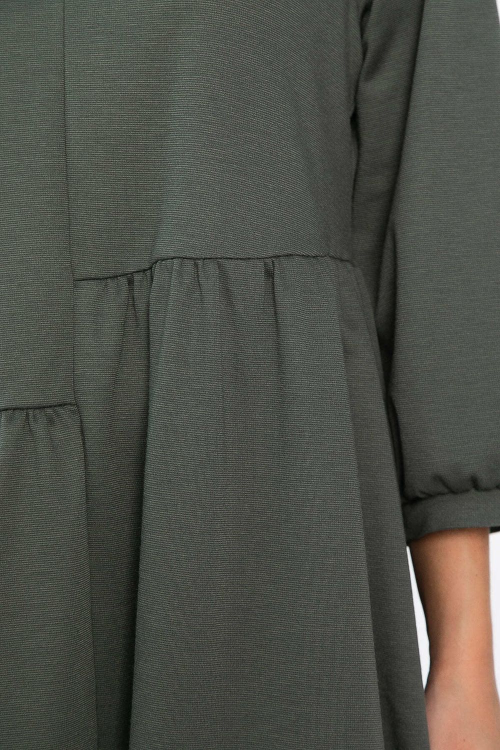 Платье бохо трикотажное Млада (темно-оливковое) П14412-8М LT Collection