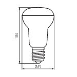 Рефлекторная лампа светодиодная KANLUX SIGO R63 LED E27 8W 4000K NW