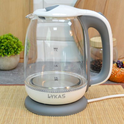 Чайник электрический 1,7л "Lykas" стеклянный, L-1792