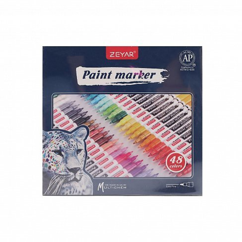 Набор маркеров Zeyar Paint marker ZP-1205 (2мм) - 48шт
