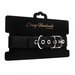 Ошейник однослойный, прямоугольной формы, чёрного цвета