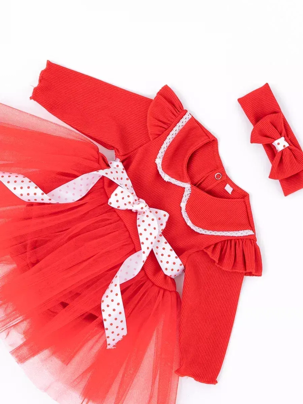 Платье-боди для новорожденной