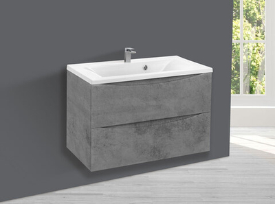 База под раковину Mia 800 подвесная, 2 выкатных ящика soft close, Beton, , шт