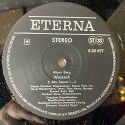 Винтажная виниловая пластинка LP Alban Berg Wozzeck (ГДР 1976)