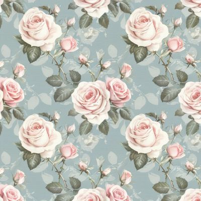 Розы на бирюзовом фоне