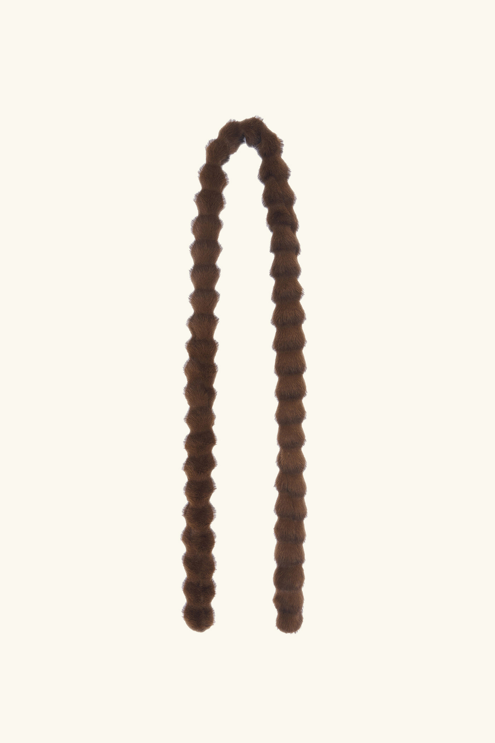 Шарф меховой (Puffette), коричневый