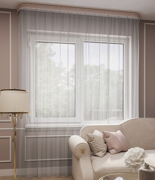 Тюль Legrand Грек серый с утяжелителем