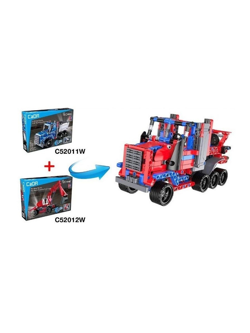 Конструктор CaDA Technic самосвал совместим с C52012W, инерционный (301 деталь)