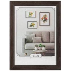Фоторамка Image Art С22 МДФ универсальная 15х21 цвет венге вставка прозрачный пластик | Image Art