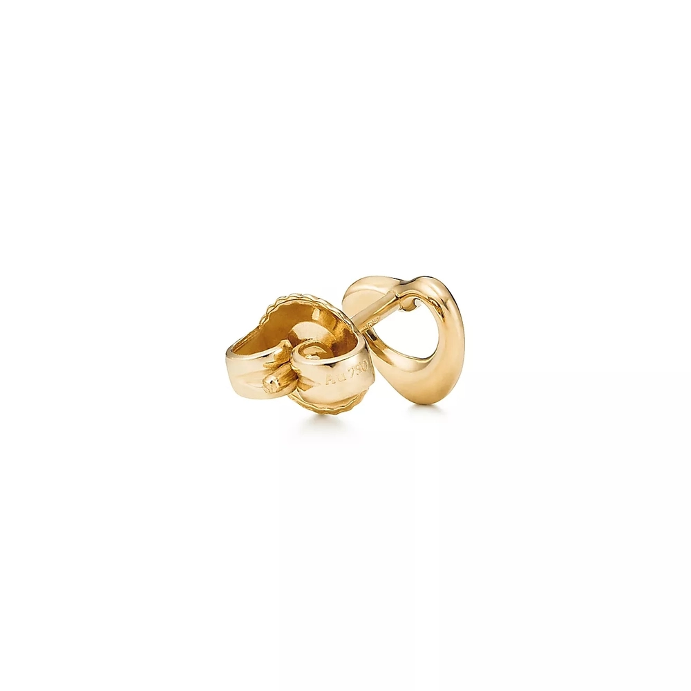 Серьги из жёлтого золота , Tiffany ,Open Heart 7 mm 💠Единственные в наличии