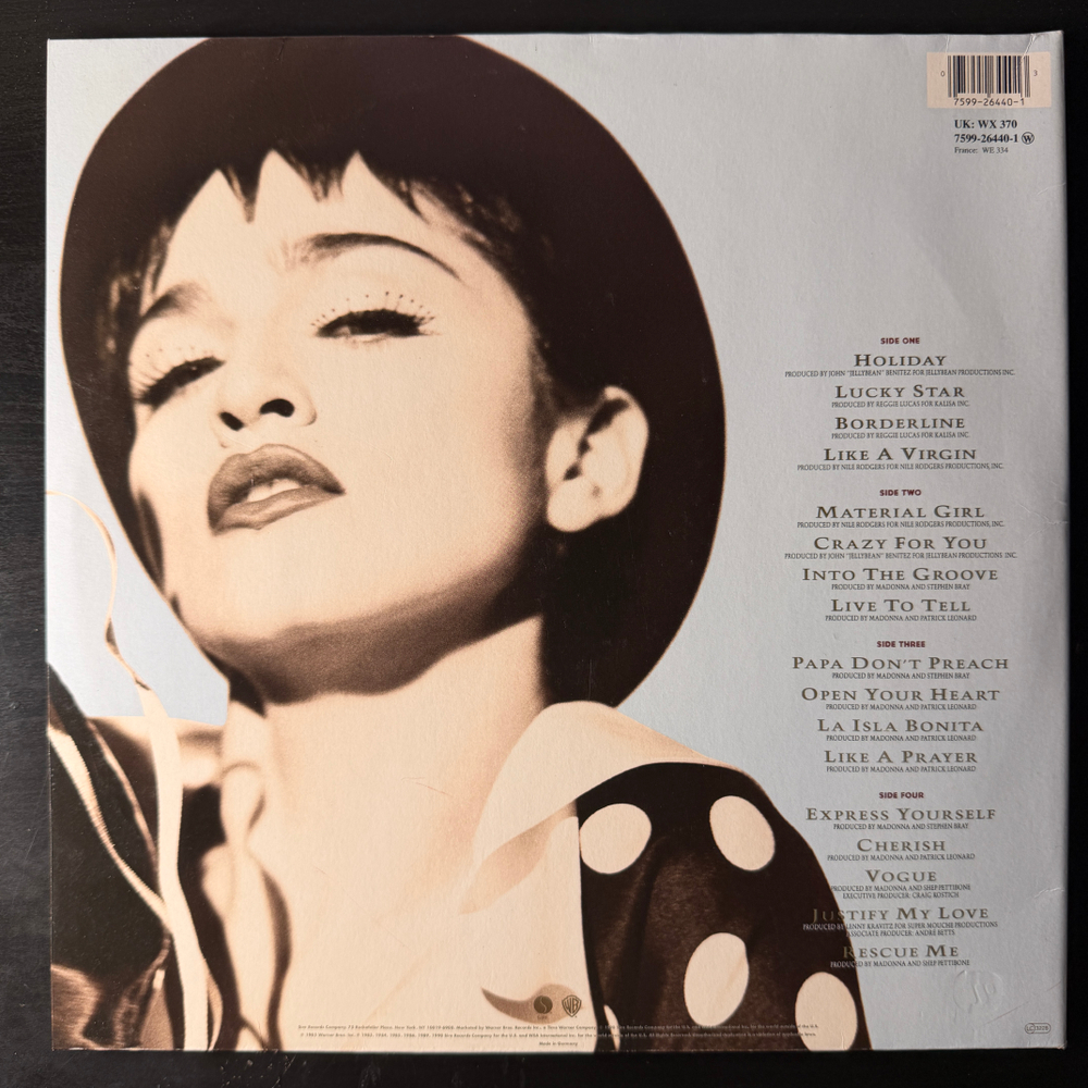 Madonna - The Immaculate Collection 2LP (Германия 1990г.)