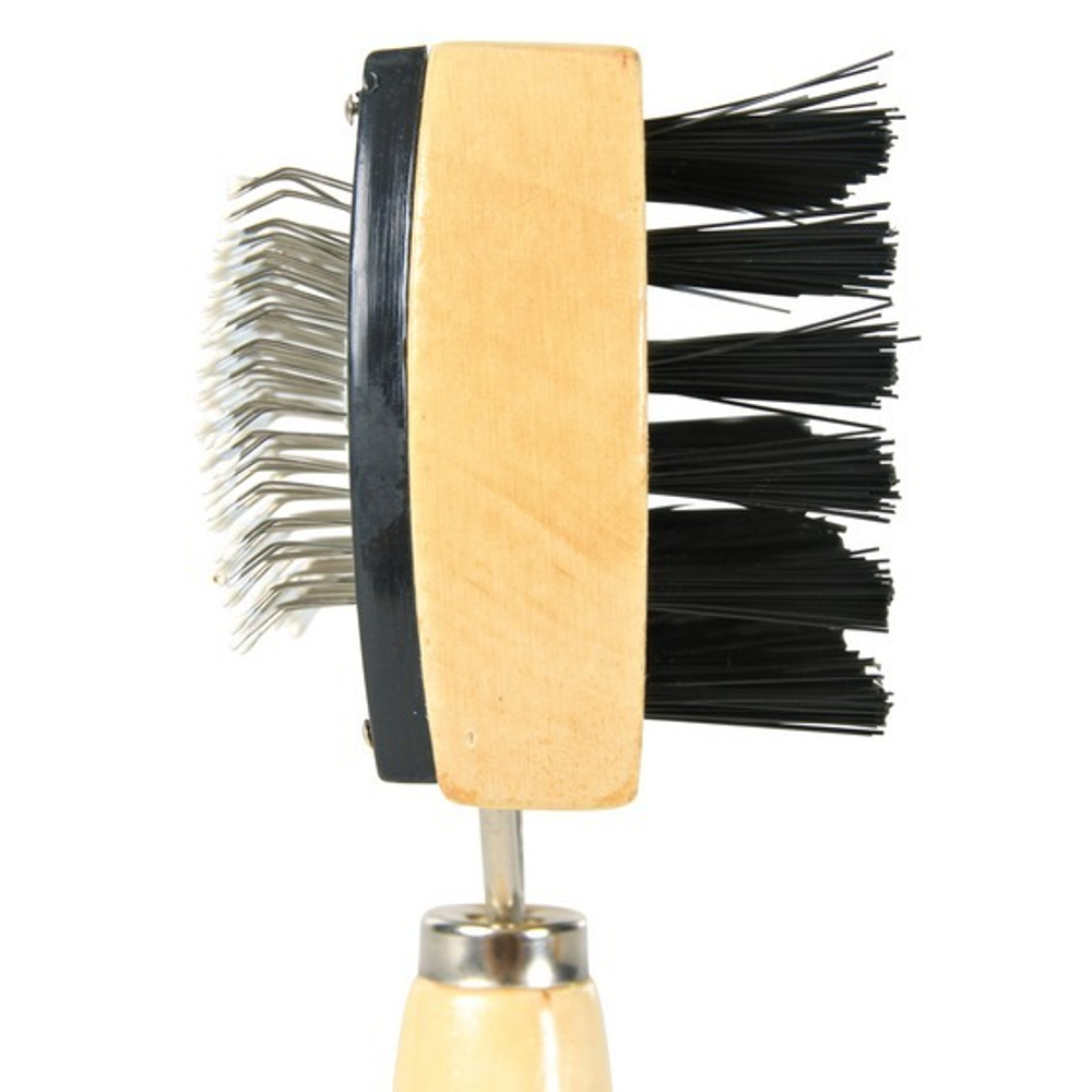 Щётка-пуходерка двусторонняя 18 х 10 см, дерево, Trixie