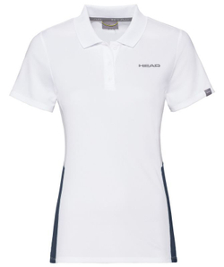 Женское поло Head Club Tech Polo Shirt W - white/dark blue