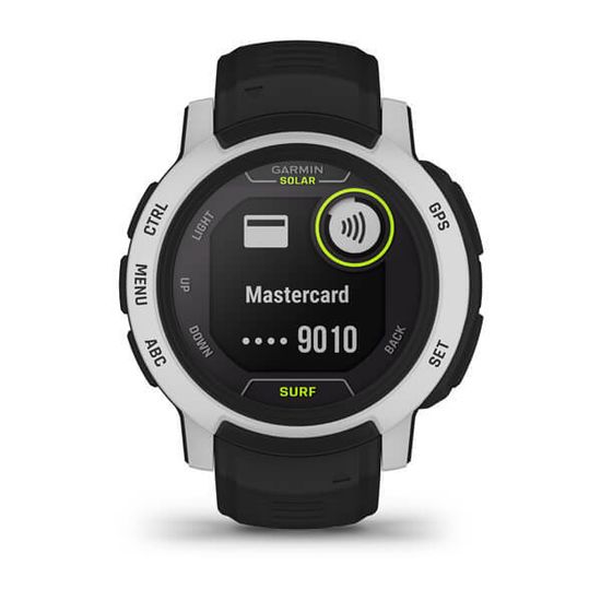 Умные часы Garmin Instinct 2 Solar Surf черный с белым безелем