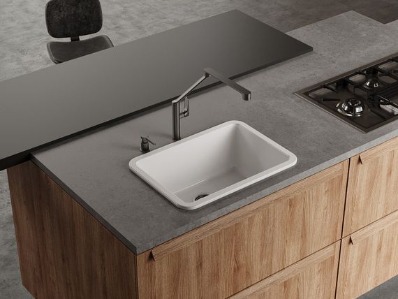 Мойка Omoikiri Torishima 67-U/I-WH Glossy Natceramic/белый