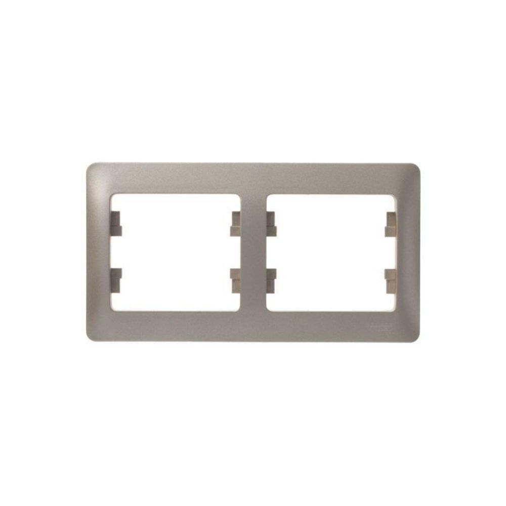 Рамка 2-м Glossa горизонт. титан SE GSL000402