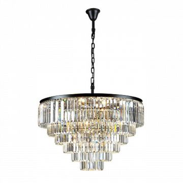 Люстра подвесная 3001/01 LM-16 чёрно-золотой Nova Divinare