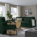 Диван 3-местный - IKEA HYLTARP/ХИЛТАРП ИКЕА, темно-зеленый