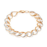 Браслет из красного золота с фианитами