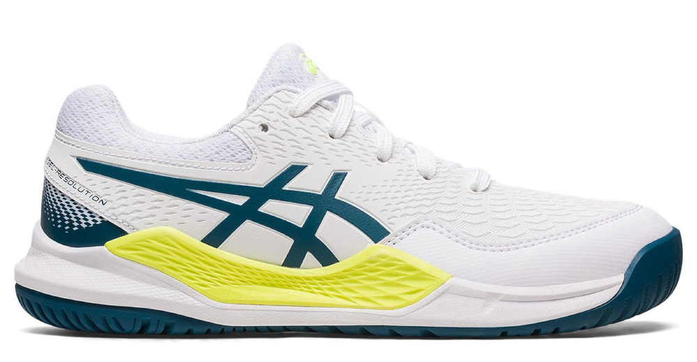 детские Кроссовки теннисные Asics Gel-Resolution 9 GS - white/restful teal