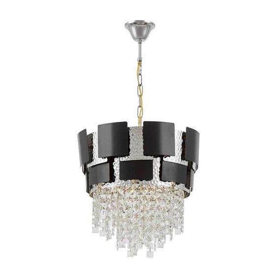 Подвесной светильник Lumina Deco Kruvia LDP 7045-400 BK+CHR