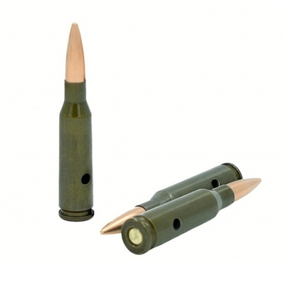 Макет патрона калибра 5,45*39 с оболочечной пулей, лакированная гильза (пачка 20 шт.)