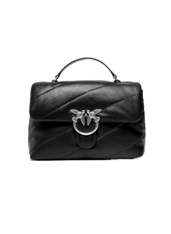 CLASSIC LOVE BAG PUFF TOP HANDLE - black/Silver