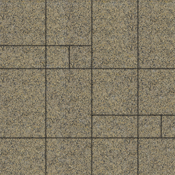 Тротуарная плитка ГРАНДО - Гранит+ Желтый с черным, комплект из 4 видов плит