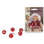 Анальные шарики Clear Anal Beads Large (Цвет: красный)