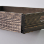 Набор деревянных подносов 38х28 см в стиле рустик (состаренный), 2 шт, столики для завтрака в постель Флоутард, для кухни, бурый