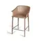 Полубарный стул Gio, серо-коричневая кожа