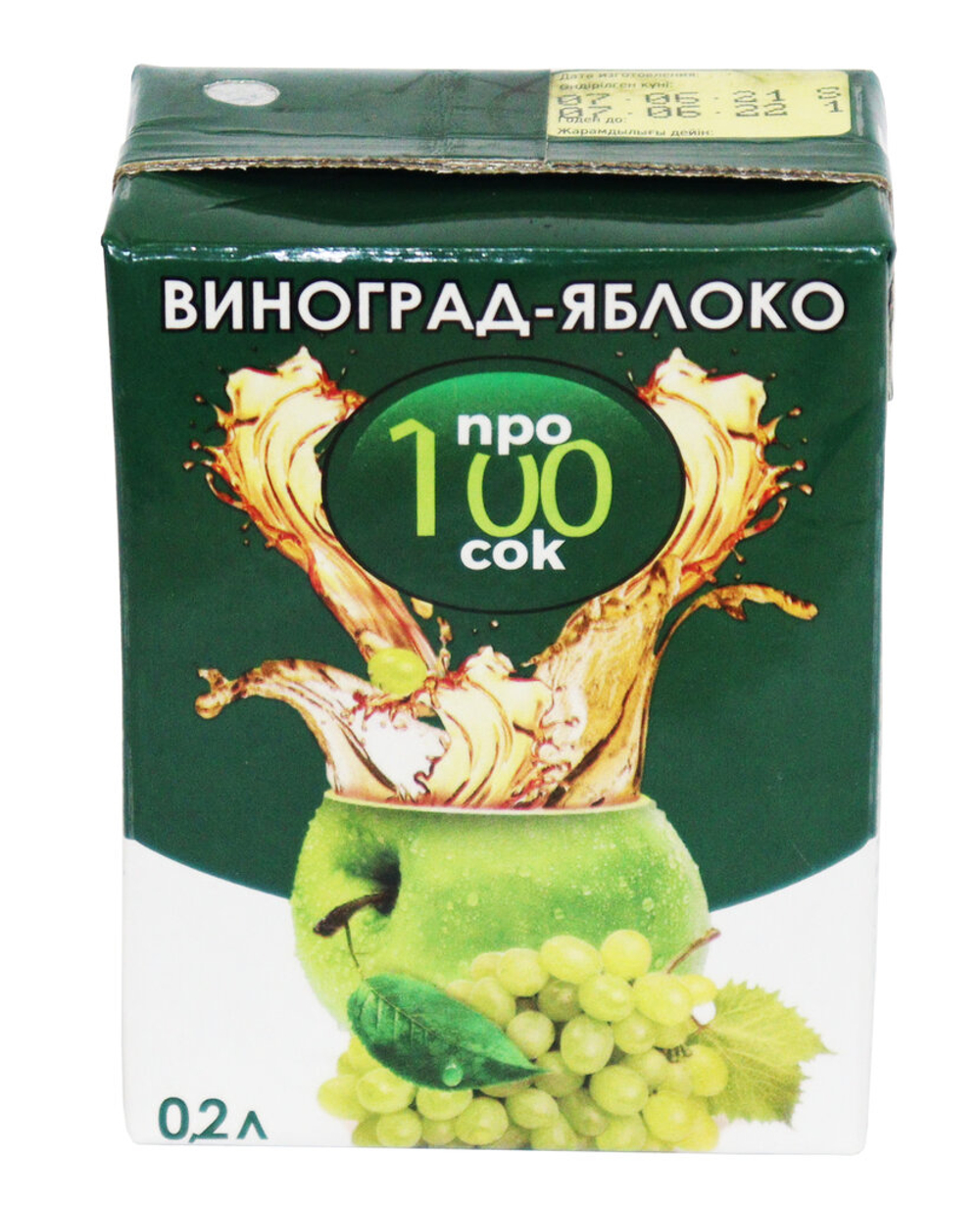 Про100 сок Яблочно-Виноградный  нектар  0,2л/27 ТУ