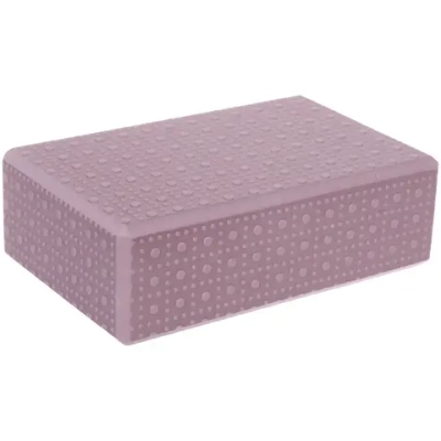 Блок для йоги «Релакс» 23*15*6 см, массажный EVA, пыльно розовый