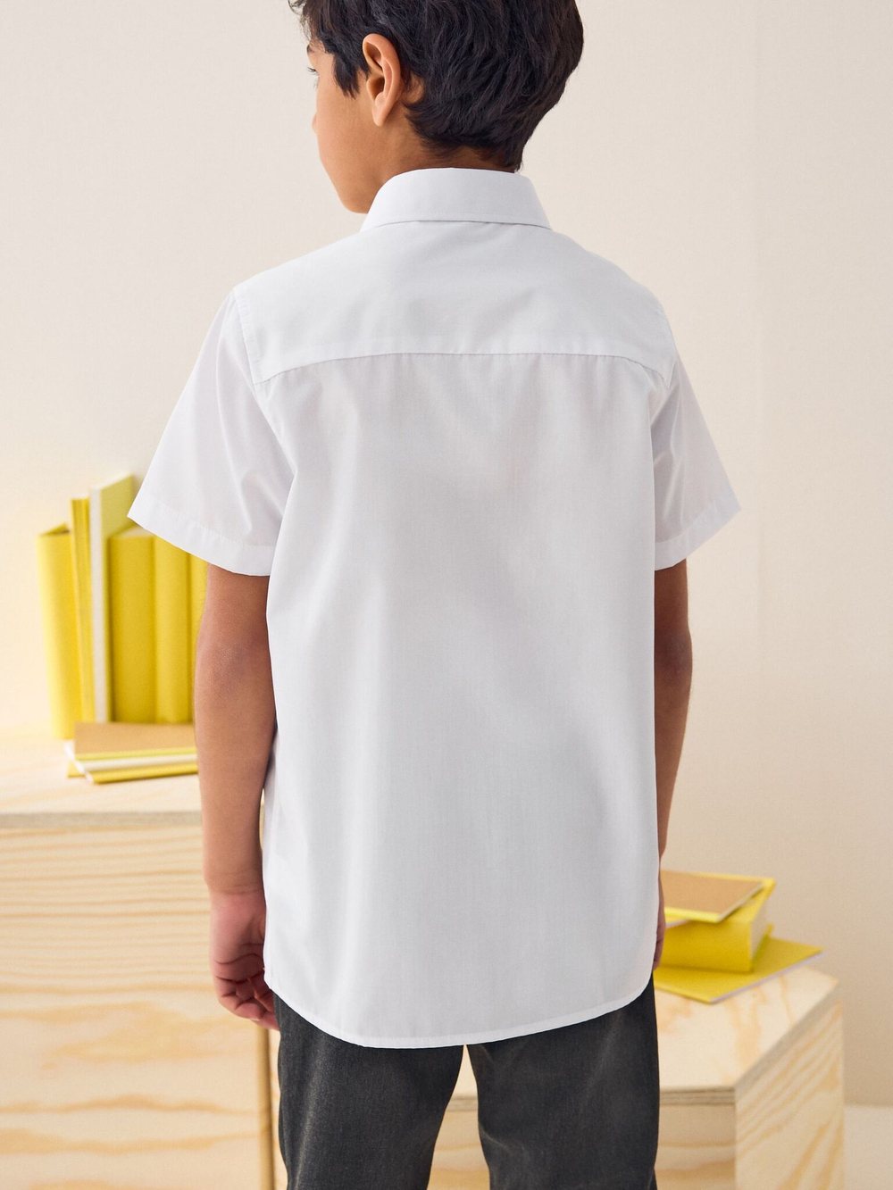 Рубашка с коротким рукавом школьная для мальчика Next M13-603, 2 шт., Белый