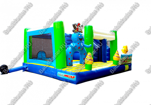 Коммерческий надувной батут "Осьминог 2", размер 5*4*2,5 м