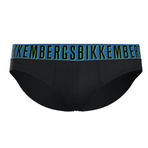 Мужские трусы брифы темно-серые набор 2в1 Bikkembergs OMBRE BKK52USP28BI