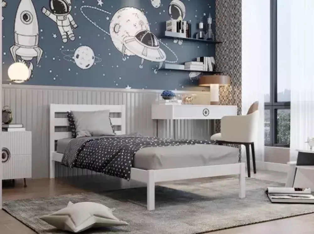 Кровать 1-но спальная "Аист-7" 900х2000 Белая